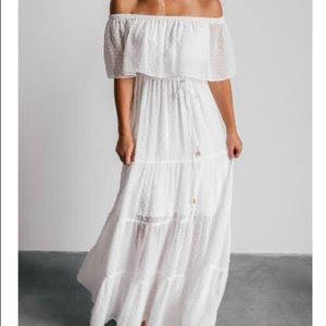 Baltic Born Swiss Dot Maxi Dress White Size Large